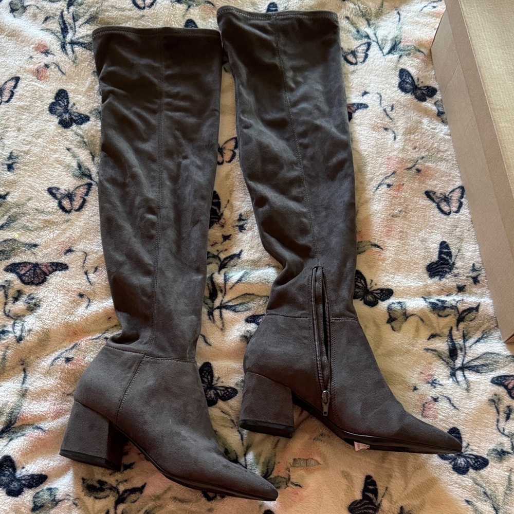 Steve Madden Charcoal Over-the-Knee Boots